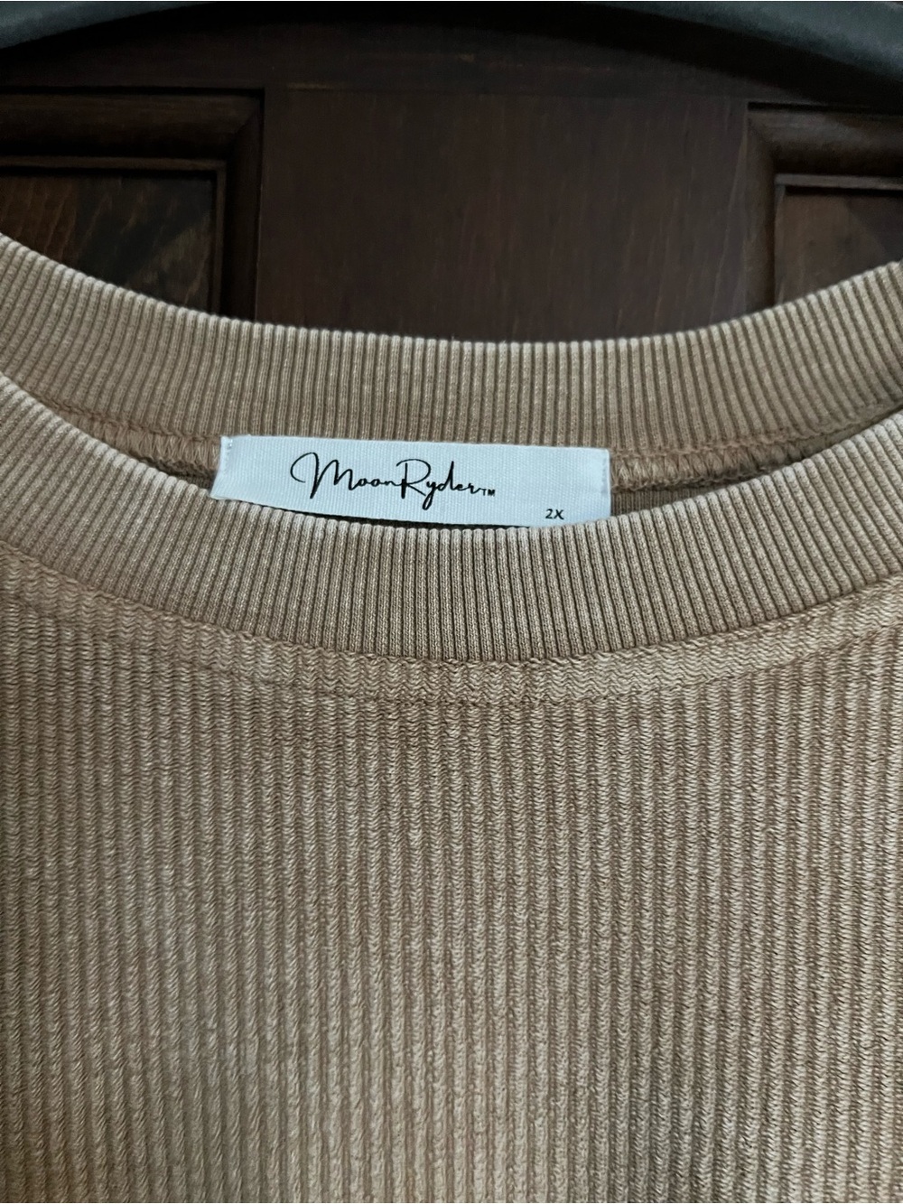 Moon Ryder Oversized Mineral Washed Ribbed Sweatshirt 2X NWOT - Picture 2 of 4